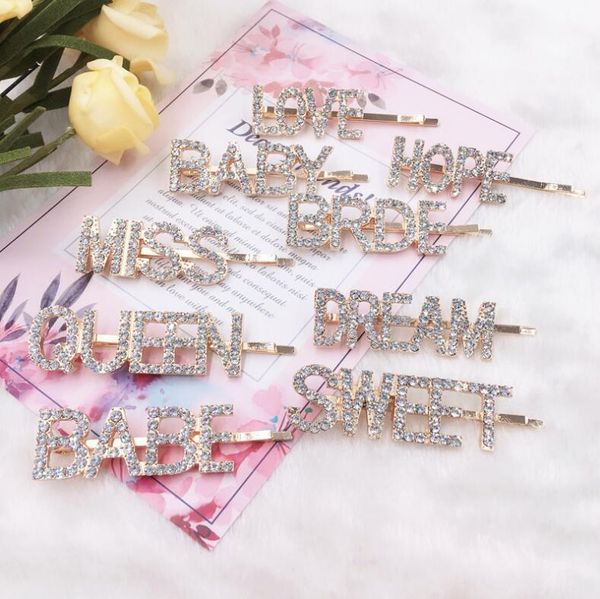 women hairpins hair clips letter rhinestone bobby pins side bangs clips barrettes headwear girls fashion hair accessories jewelry, Golden;silver
women hairpins hair clips letter rhinestone bobby pins side bangs clips barrettes headwear girls fashion hair accessories jewelry, Golden;silver