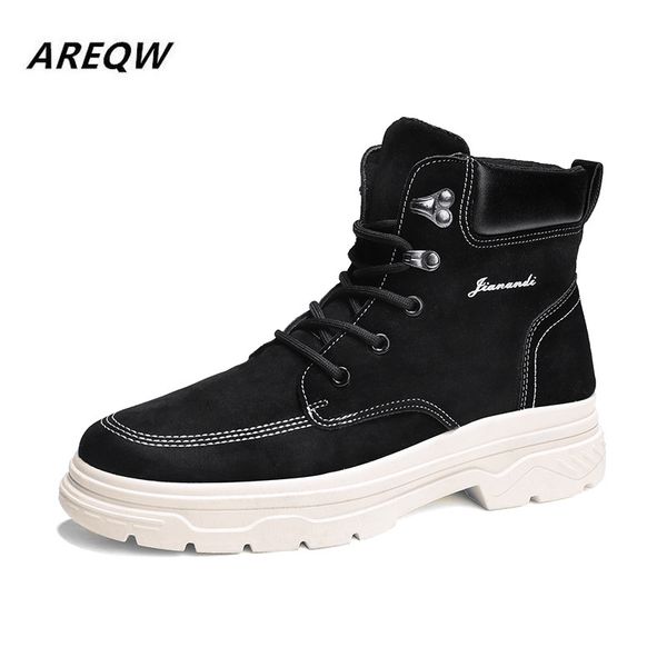 autumn and winter pu fashion solid color men's shoes 2020 warm flat bottom wear trend new high to help snow boots, Black
autumn and winter pu fashion solid color men's shoes 2020 warm flat bottom wear trend new high to help snow boots, Black