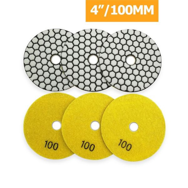 6pcs 4"/100mm grit #100 diamond resin bond dry polishing pad granite marble stone flexible sanding disk polisher disc
6pcs 4"/100mm grit #100 diamond resin bond dry polishing pad granite marble stone flexible sanding disk polisher disc
