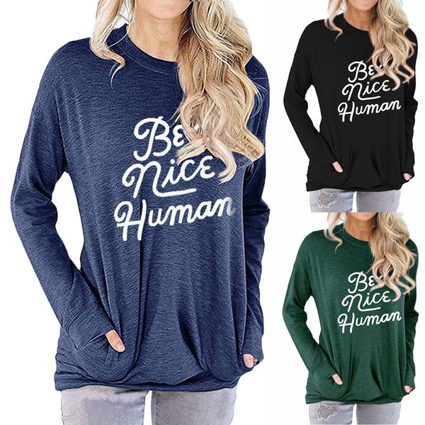женщины письмо с длинным рукавом футболки весна осень сыпучие crew neck top famale повседневная одежда, White
женщины письмо с длинным рукавом футболки весна осень сыпучие crew neck top famale повседневная одежда, White
