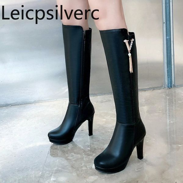 women's boots the new winter fashion round head tassel high heel high tube women's shoes plus size 32-43 heel height 10cm black
women's boots the new winter fashion round head tassel high heel high tube women's shoes plus size 32-43 heel height 10cm black