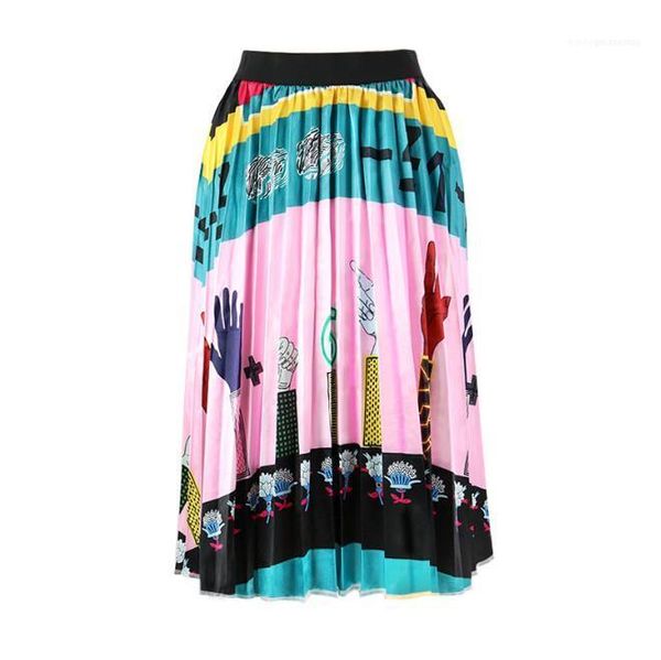 ladies elastic waist female skirts designer women summer dresses fashion irregular printed pleated ladies long skirt, Black
ladies elastic waist female skirts designer women summer dresses fashion irregular printed pleated ladies long skirt, Black