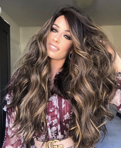 european and american ladies with big wave long curly hair wig cover dyed chemical fiber found in stock, Black
european and american ladies with big wave long curly hair wig cover dyed chemical fiber found in stock, Black