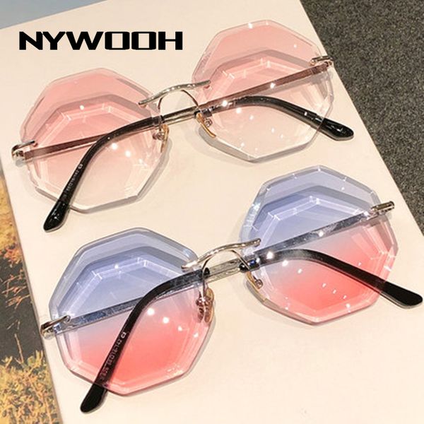 sunglasses nywooh rimless women luxury diamond cutting lens round sun glasses ladies brand designer clear brown shades uv400, White;black
sunglasses nywooh rimless women luxury diamond cutting lens round sun glasses ladies brand designer clear brown shades uv400, White;black