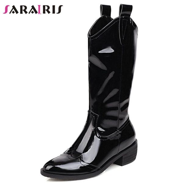 sarairis elegant mid-calf boots women 2020 med chunky heels boots ladies fashion office metallic western shoes, Black
sarairis elegant mid-calf boots women 2020 med chunky heels boots ladies fashion office metallic western shoes, Black