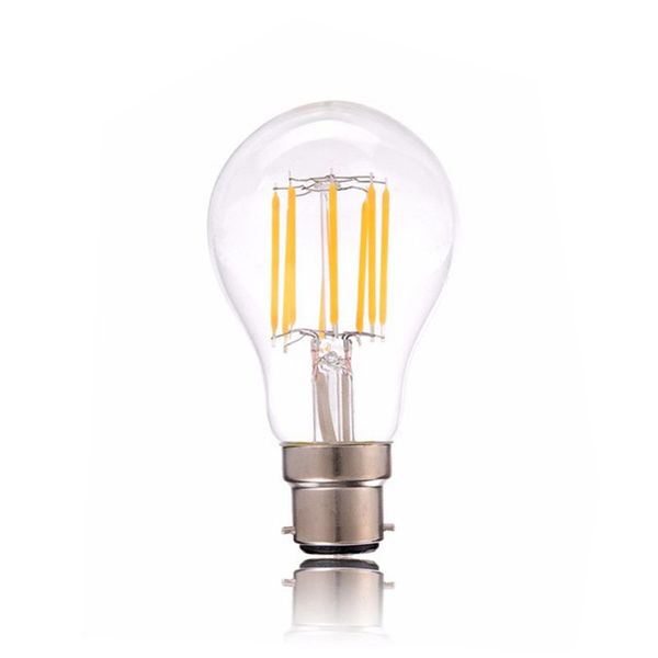 A19 A60 4w 6w 8w Bayonet B22 Dimmable Led Filament Bulb Classic Vintage Bulb Antique Energy Saving Edison Bulb