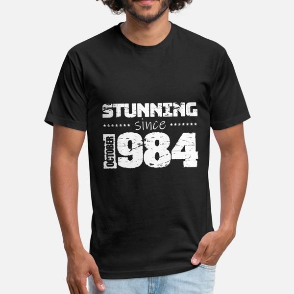 stunning since october 1984 t shirt men print 100% cotton plus size 3xl standard sunlight building spring autumn trend shirt, White;black
stunning since october 1984 t shirt men print 100% cotton plus size 3xl standard sunlight building spring autumn trend shirt, White;black
