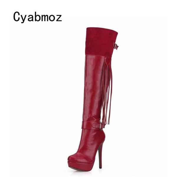 cyabmoz платформы женщины boots обувь женщина зима снег zapatillas botas zapatos mujer за колено высокие каблуки zip кисточкой партии обувь, Black
cyabmoz платформы женщины boots обувь женщина зима снег zapatillas botas zapatos mujer за колено высокие каблуки zip кисточкой партии обувь, Black