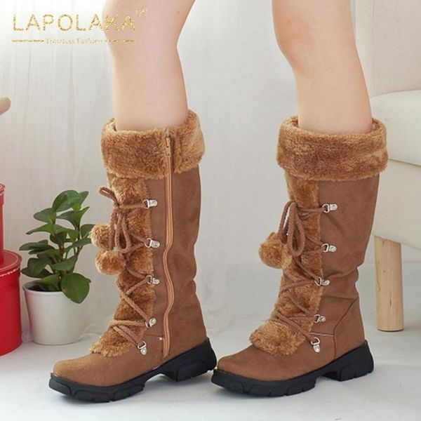 boots lapolaka fashion 2021 big size 43 add fur snow woman shoes chunky heels platform comfortable warm winter, Black
boots lapolaka fashion 2021 big size 43 add fur snow woman shoes chunky heels platform comfortable warm winter, Black