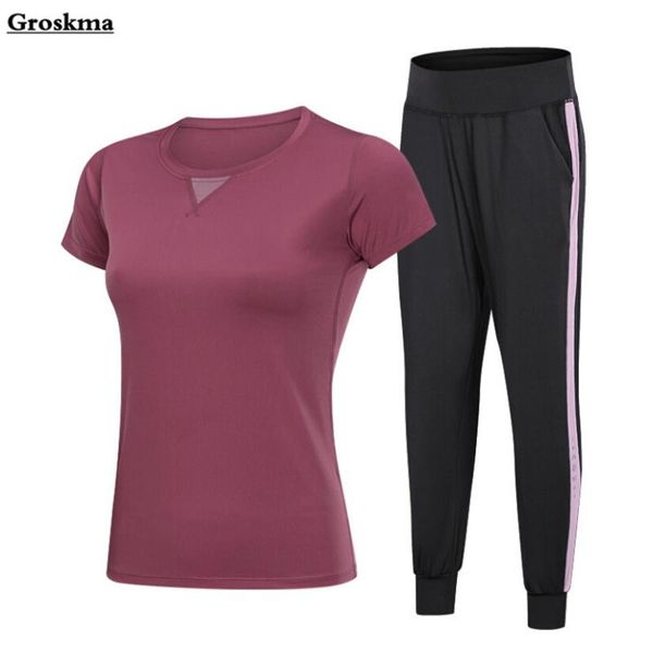 new arrival women yoga t shirt+pants fitness gym sportswear 2 piece set outdoor running suits clothing ropa de mujer, White;red
new arrival women yoga t shirt+pants fitness gym sportswear 2 piece set outdoor running suits clothing ropa de mujer, White;red