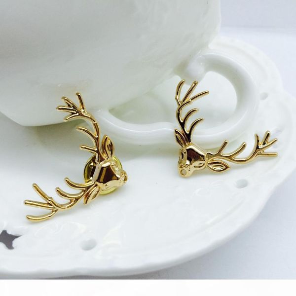 retro bronze golden deer head brooches pins for mens suit shirt collar lapel pins vintage small christmas badge wholesale fashion jewelry, Gray
retro bronze golden deer head brooches pins for mens suit shirt collar lapel pins vintage small christmas badge wholesale fashion jewelry, Gray