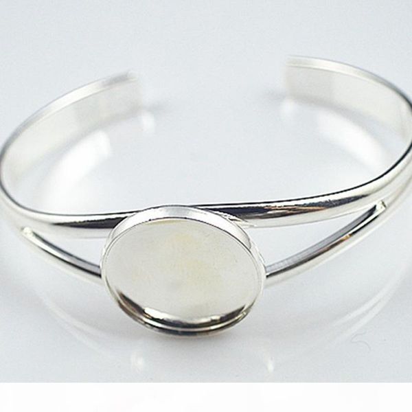 20mm pad silver plated europe stytle diy bracelet base bangle blank jewelry findings, Black
20mm pad silver plated europe stytle diy bracelet base bangle blank jewelry findings, Black