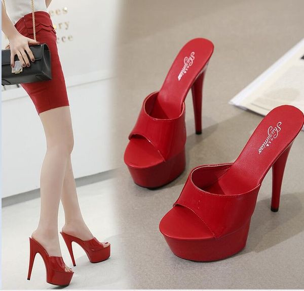 6 color woman wedding shoes sandals 2020 nightclub high-heeled 15cm shoes slippers heels waterproof sandal summer pumps, Black
6 color woman wedding shoes sandals 2020 nightclub high-heeled 15cm shoes slippers heels waterproof sandal summer pumps, Black