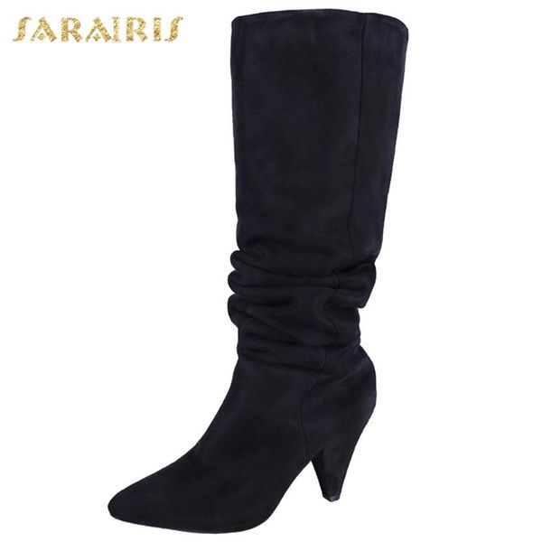 sarairis new fashion 2020 spike high heels concise shoes woman boots pointed toe slip-on simple trend knee-high boots female, Black
sarairis new fashion 2020 spike high heels concise shoes woman boots pointed toe slip-on simple trend knee-high boots female, Black