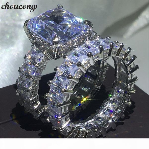 choucong princess cut ring sets 925 sterling silver diamond cz engagement wedding band rings for women men party finger jewelry, Slivery;golden
choucong princess cut ring sets 925 sterling silver diamond cz engagement wedding band rings for women men party finger jewelry, Slivery;golden