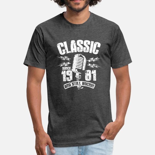 classic since 1981 t shirt men personalized short sleeve round collar leisure graphic comical spring autumn novelty shirt, White;black
classic since 1981 t shirt men personalized short sleeve round collar leisure graphic comical spring autumn novelty shirt, White;black