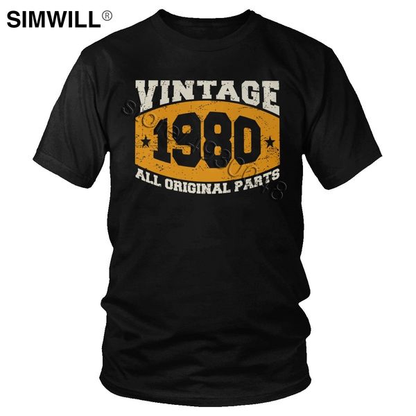 vintage since 1980 birthday celebration gift t shirt men short sleeve cotton tee all original parts 40 years old tshirt
vintage since 1980 birthday celebration gift t shirt men short sleeve cotton tee all original parts 40 years old tshirt