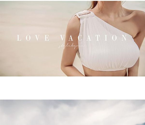 white chiffon swimsuit female two piece one shoulder bikini set 2020 bandeau swimwear women high cut bathing suit, White;black
white chiffon swimsuit female two piece one shoulder bikini set 2020 bandeau swimwear women high cut bathing suit, White;black