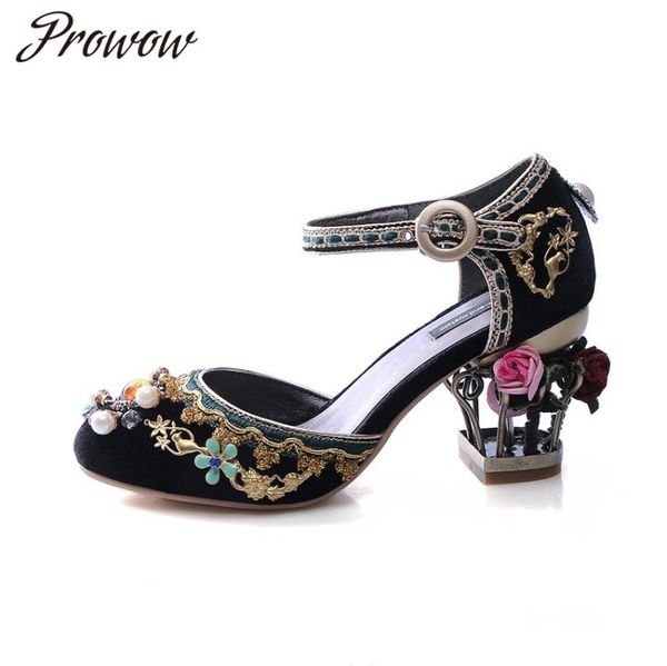 prowow new black velvet jewel floral embroidery curt pumps ankle strap ross emblishment caged pumps shoes women
prowow new black velvet jewel floral embroidery curt pumps ankle strap ross emblishment caged pumps shoes women