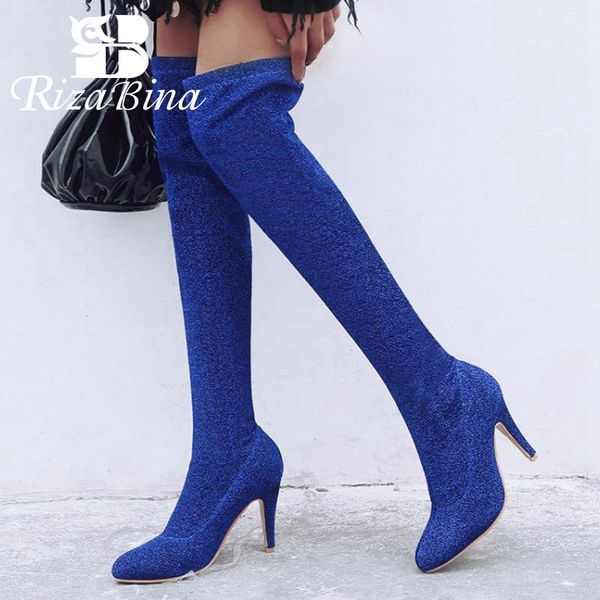 rizabina 5 color plus size 32-48 bling stretch boots office ladies winter long boots fashion style shoes woman footwear, Black
rizabina 5 color plus size 32-48 bling stretch boots office ladies winter long boots fashion style shoes woman footwear, Black