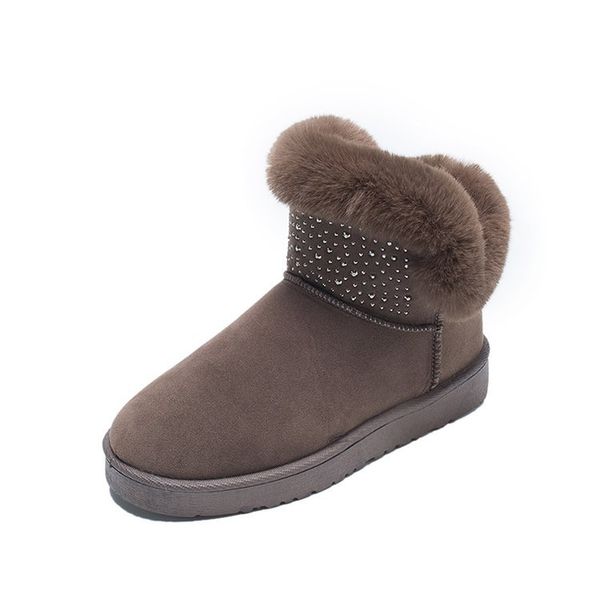 snow boots winter female ankle boots warmer plush bowtie fur suede rubber flat slip on fashion platform women's shoes 1, Black
snow boots winter female ankle boots warmer plush bowtie fur suede rubber flat slip on fashion platform women's shoes 1, Black