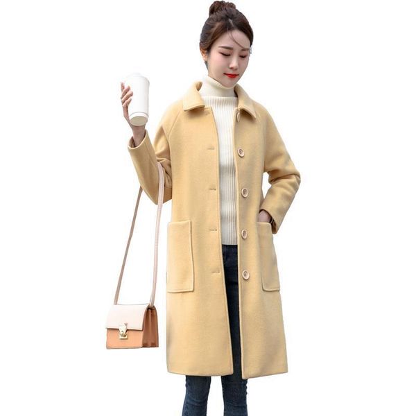 spring autumn women's wool coat new fashion long woolen coat single breasted slim type female casual solid chic wool coats a03, Black
spring autumn women's wool coat new fashion long woolen coat single breasted slim type female casual solid chic wool coats a03, Black