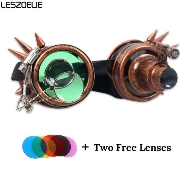 led light steampunk glasses man party cosplay vintage rivet goggles women welding gothic fashion glasses, White;black
led light steampunk glasses man party cosplay vintage rivet goggles women welding gothic fashion glasses, White;black