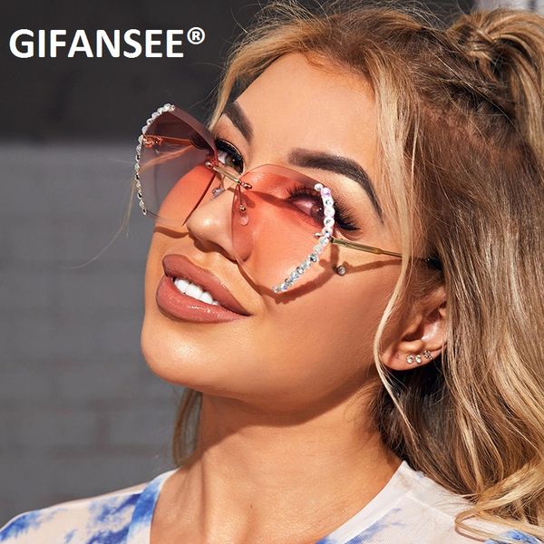 diamond rimless sunglasses women 2020 vintage oversized famous designer square fashion sun glasses for female, White;black
diamond rimless sunglasses women 2020 vintage oversized famous designer square fashion sun glasses for female, White;black