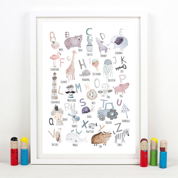 animal alphabet poster nursery wall art print illustration educational canvas painting boys girls wall pictures baby room decor 
animal alphabet poster nursery wall art print illustration educational canvas painting boys girls wall pictures baby room decor