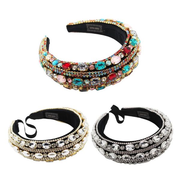 european luxury glass rhinestones hair hoop baroque wide side headband female headwear decorations accessories gifts, Golden;silver
european luxury glass rhinestones hair hoop baroque wide side headband female headwear decorations accessories gifts, Golden;silver