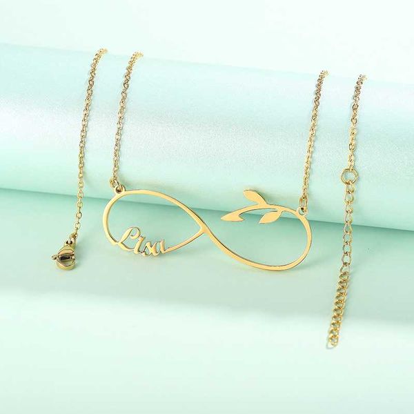 pendant necklaces infinity design leaf name necklace stainless steel nameplated women charm jewelry, Silver
pendant necklaces infinity design leaf name necklace stainless steel nameplated women charm jewelry, Silver