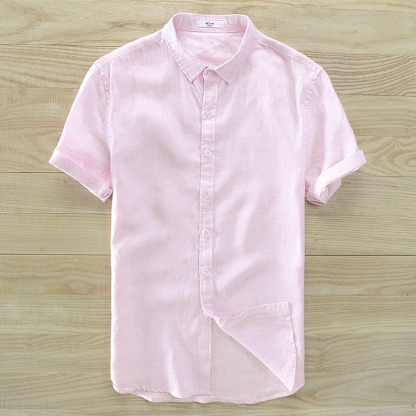 men's pure linen short sleeve shirt white pink blue gray summer casual shirts men sinple dress shirt for me 2020 new arrivals, White;black
men's pure linen short sleeve shirt white pink blue gray summer casual shirts men sinple dress shirt for me 2020 new arrivals, White;black