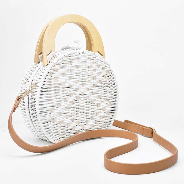 2020 woman fashion wood handle rattan knit bag yellow white plastic straw bag shoulder circle messenger
2020 woman fashion wood handle rattan knit bag yellow white plastic straw bag shoulder circle messenger