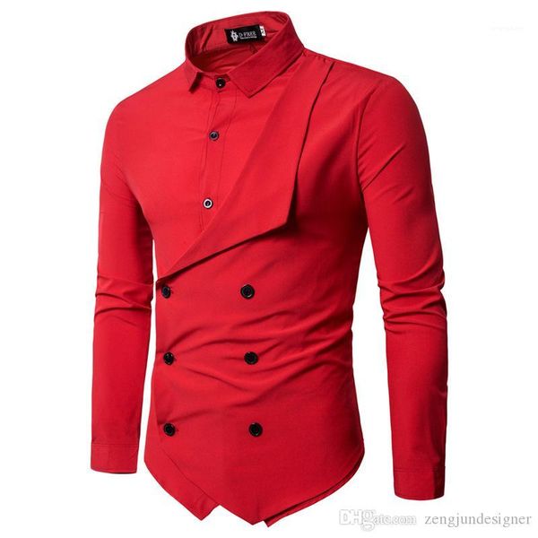 long sleeved shirts double breasted homme clothing mens embroidery designer dress shirts fashion turn down collar, White;black
long sleeved shirts double breasted homme clothing mens embroidery designer dress shirts fashion turn down collar, White;black