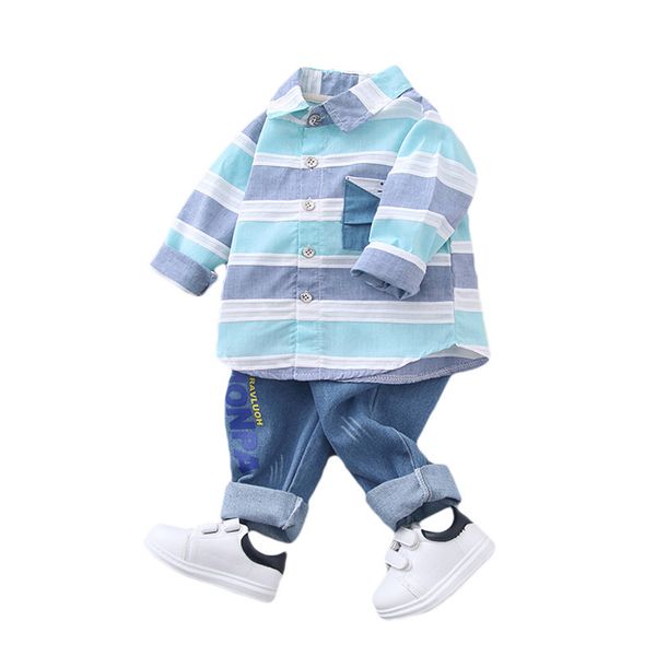 fashion boys spring children clothing gentleman striped shirt+jeans 2pcs newborn baby boy clothes kg-503, Pink;blue
fashion boys spring children clothing gentleman striped shirt+jeans 2pcs newborn baby boy clothes kg-503, Pink;blue