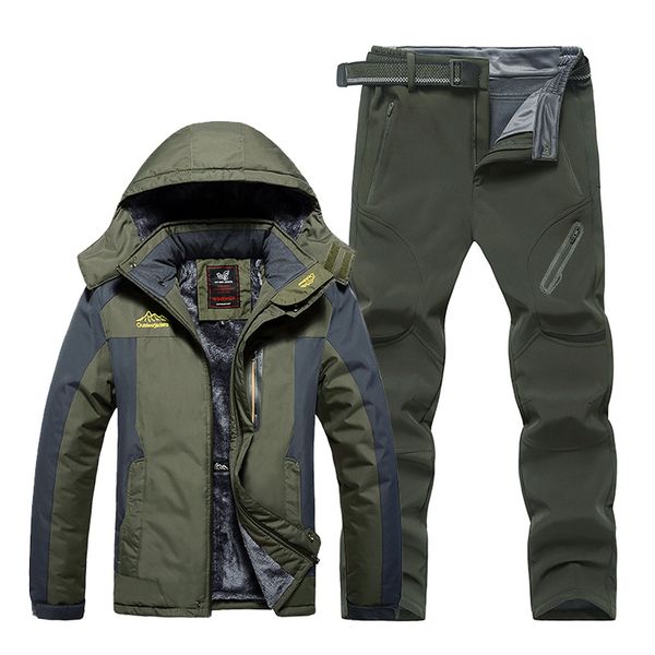 plus size outdoor men's mountain waterproof ski fleece padded mountaineering suit snowboarding set
plus size outdoor men's mountain waterproof ski fleece padded mountaineering suit snowboarding set