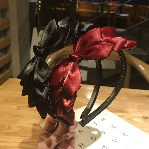 women fashion bow knotting head hoop korean hair accessories female solid color multi-layer bow bezel headband handmade headgear 
women fashion bow knotting head hoop korean hair accessories female solid color multi-layer bow bezel headband handmade headgear