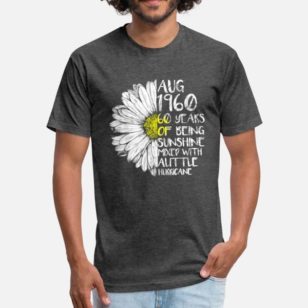 august girl made in 1960 60th sunshine hur t shirt men personalized short sleeve round collar outfit building summer style novelty shirt, White;black
august girl made in 1960 60th sunshine hur t shirt men personalized short sleeve round collar outfit building summer style novelty shirt, White;black