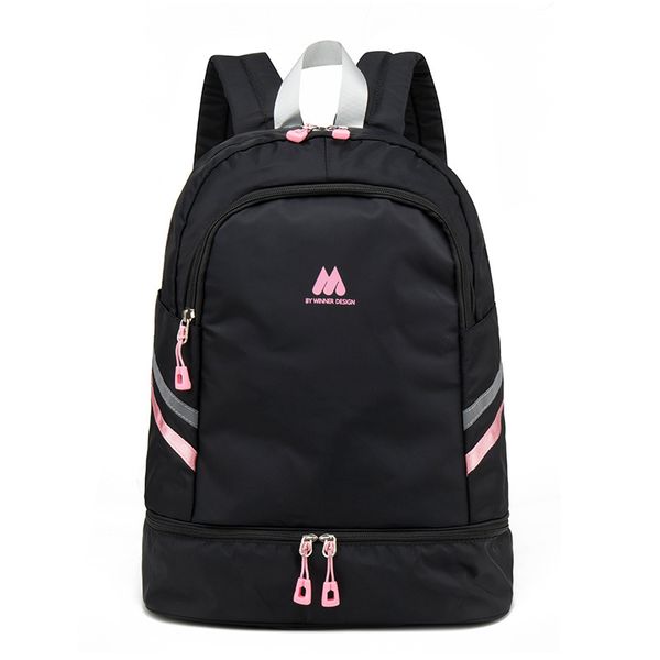 large capacity women backpack portable independent shoes big bookbag girl travel organizer dry wet fitness gym school bags