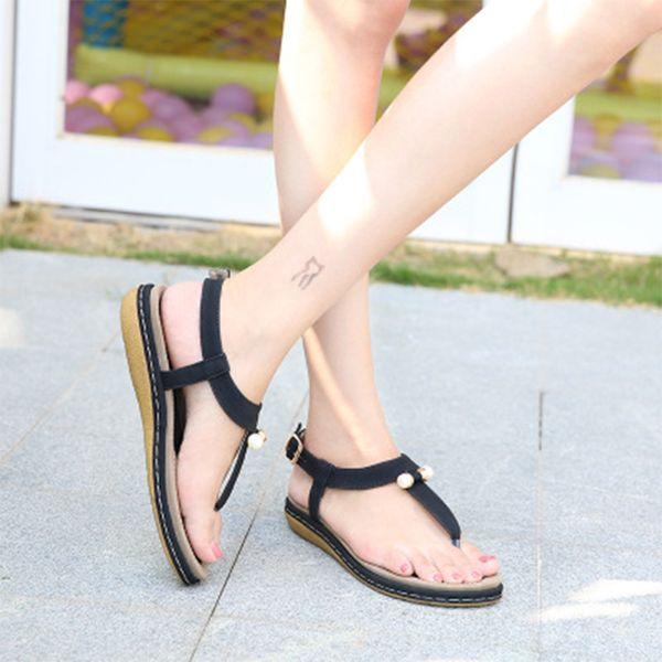 woman flip flop sandals female buckle strap ladies sewing wedges women bohemia women's beach shoes comfortable plus size 44, Black
woman flip flop sandals female buckle strap ladies sewing wedges women bohemia women's beach shoes comfortable plus size 44, Black