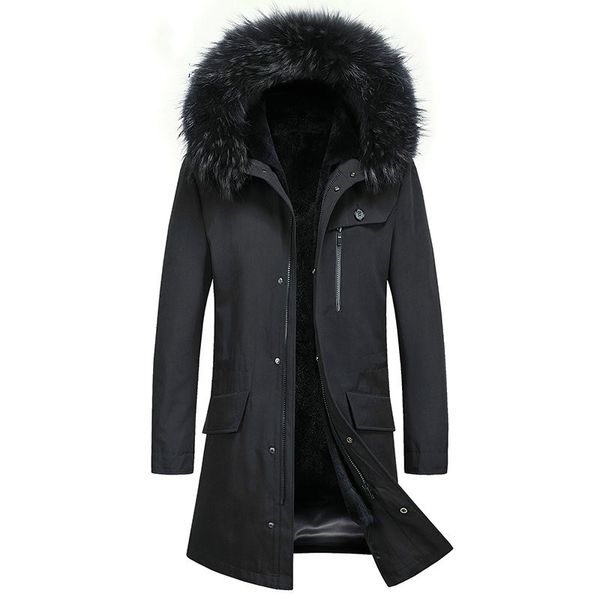 real fur coat men fur liner raccoon collar hooded parka warm natural parka plus size winter coat sp18d9631e yy713, Black
real fur coat men fur liner raccoon collar hooded parka warm natural parka plus size winter coat sp18d9631e yy713, Black