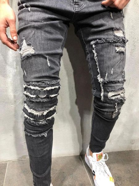 skinny washed mens pencil pants males clothing distrressed mens designer jeans fashion holes panelled males pants, Blue
skinny washed mens pencil pants males clothing distrressed mens designer jeans fashion holes panelled males pants, Blue