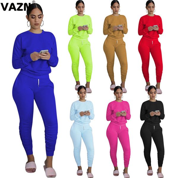 vazn 2020 autumn daily solid casual full sleeve long pants tracksuits slim women 2 piece set, Gray
vazn 2020 autumn daily solid casual full sleeve long pants tracksuits slim women 2 piece set, Gray
