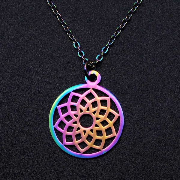 100% stainless steel rainbow colorful lotus flower charm necklace for women accept oem order fashion jewelry necklaces, Silver
100% stainless steel rainbow colorful lotus flower charm necklace for women accept oem order fashion jewelry necklaces, Silver