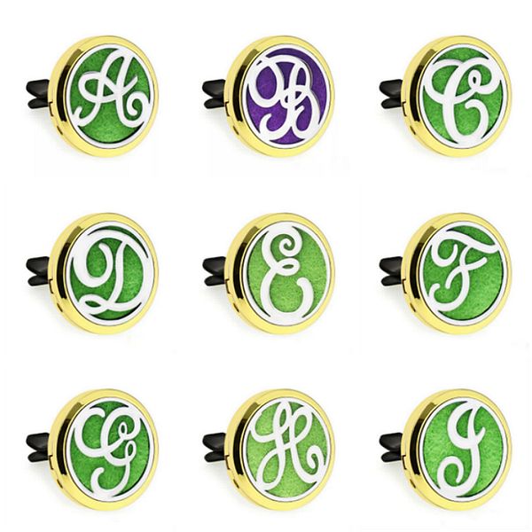 selling economical metal car perfume diffuser locket 26 letters gold color essential oil diffuser clip for car
selling economical metal car perfume diffuser locket 26 letters gold color essential oil diffuser clip for car