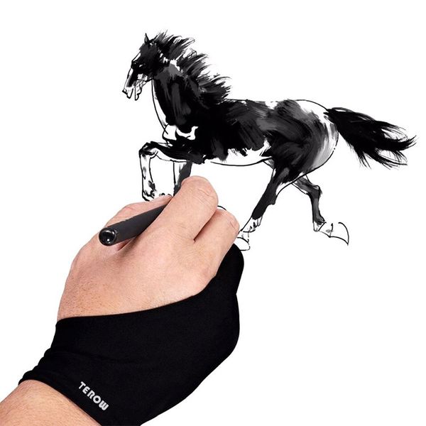 2pcs artist drawing glove for any graphics drawing table 2 finger anti-fouling both for right and left hand gloves, Black;red
2pcs artist drawing glove for any graphics drawing table 2 finger anti-fouling both for right and left hand gloves, Black;red