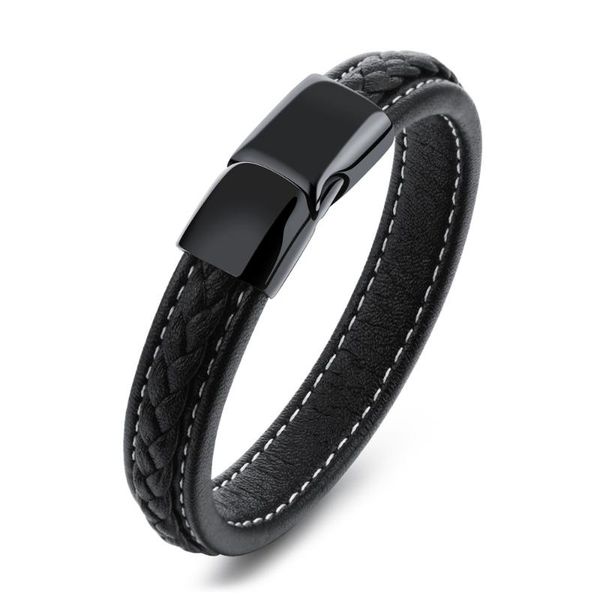 link, chain luxury trendy style stainless steel cattlehide black color braided rope bracelet men fashion bracelets jewelry gift
link, chain luxury trendy style stainless steel cattlehide black color braided rope bracelet men fashion bracelets jewelry gift