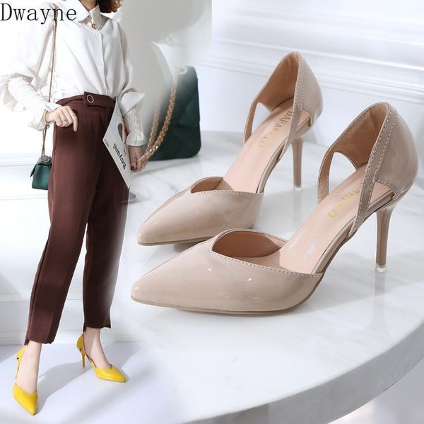 elegant dress banquet pumps temperament womens shoes stiletto high heels shallow mouth patent leather pointed single shoes, Black
elegant dress banquet pumps temperament womens shoes stiletto high heels shallow mouth patent leather pointed single shoes, Black