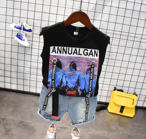 2020 new infant boys summer cartoon striped t shirt + denim shorts clothes 2pcs sets children kids hole jeans clothing 2-6years, White
2020 new infant boys summer cartoon striped t shirt + denim shorts clothes 2pcs sets children kids hole jeans clothing 2-6years, White