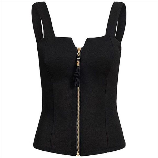 crop summer womens sleeveless camisole tank camis zipper vest summer casual solid color camisole cropped feminino, White
crop summer womens sleeveless camisole tank camis zipper vest summer casual solid color camisole cropped feminino, White